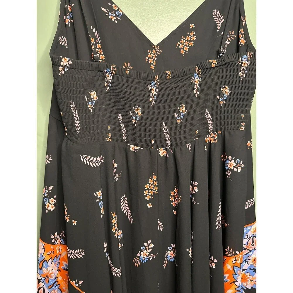 Express Women’s Size M Babydoll Dress Floral Aztec Y2K Retro Cottagecore Vtg
